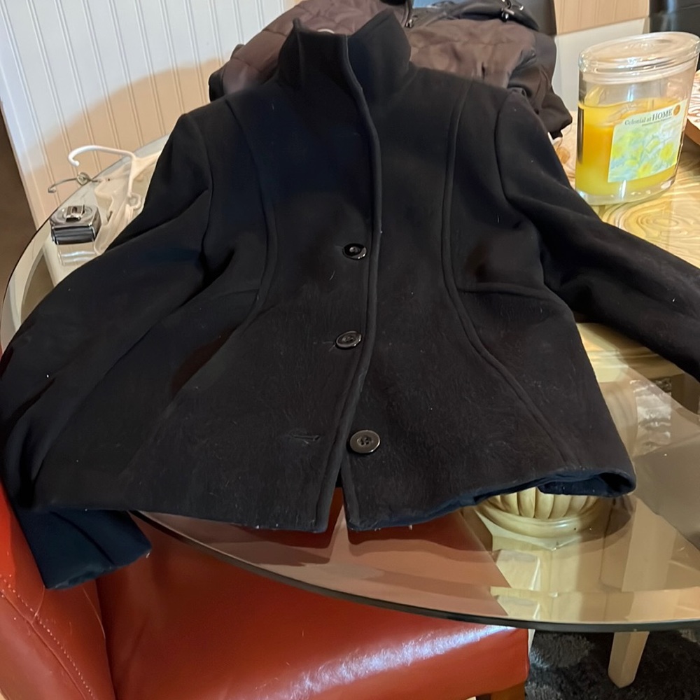 Hip lenght 60% wool jacket womans size 8